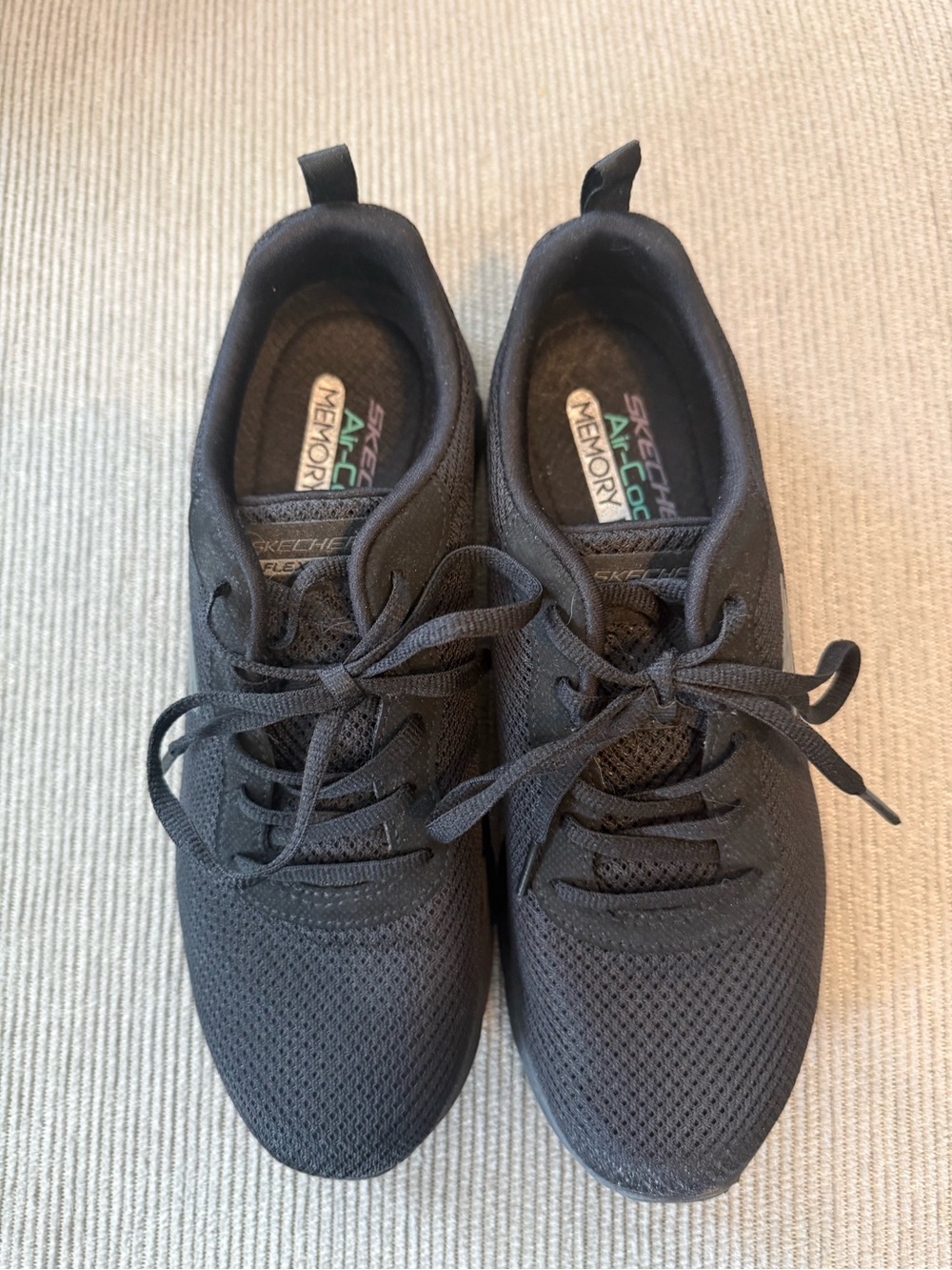 Skechers Black Athletic Lace-Up Shoes